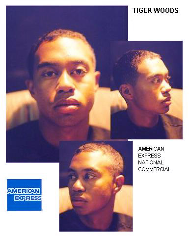 Tiger Woods make up - American Express National Commercial