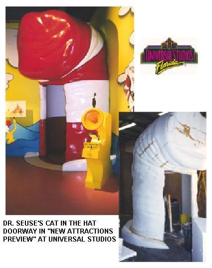 Dr. Seuse's Cat in the Hat doorway - New Attractions Preview, Universal Studios